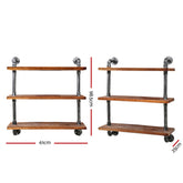 Artiss Display Shelves Wall Brackets Bookshelf Industrial DIY Pipe Shelf Rustic